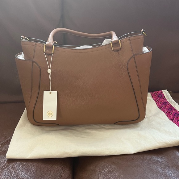 NWT Tory Burch Frances Satchel color Bark - Picture 2 of 7